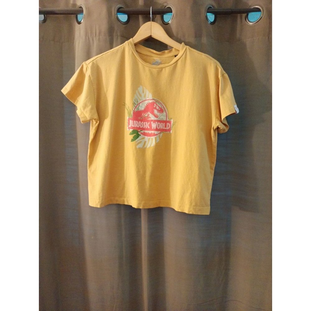 Women's Jurassic World Colorful Cropped Comfy Tee Size Large